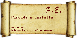 Pinczés Esztella névjegykártya